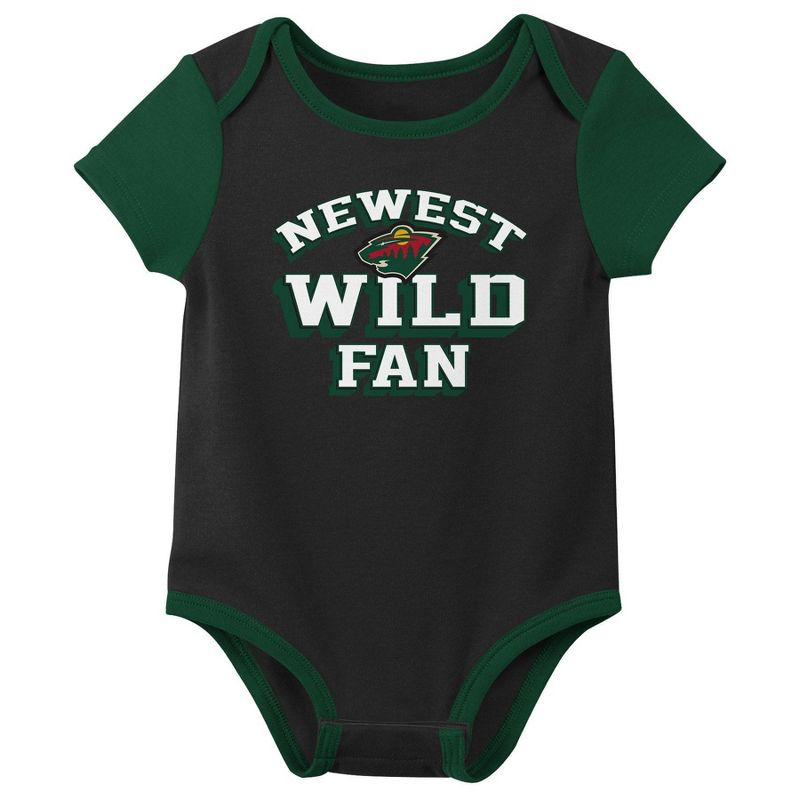 NHL Minnesota Wild Infant Boys&#39; 3pk Bodysuit, 2 of 5
