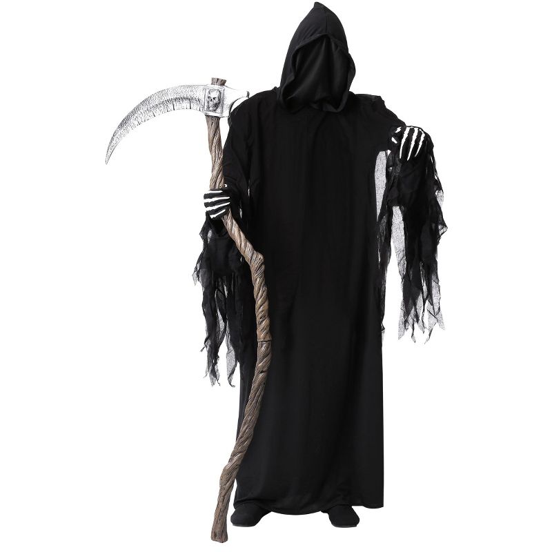 HalloweenCostumes.com Men's Dark Reaper Plus Size Costume, 2 of 4