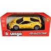 Ferrari 488 Challenge #25 Yellow with Blue Stripes "Ferrari Racing" 1/24 Diecast Model Car by Bburago - 3 of 3