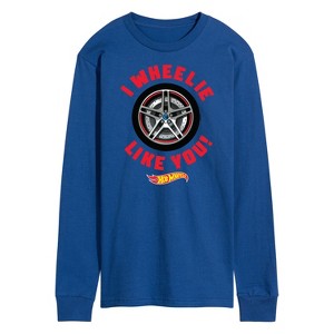 Men's - Hot Wheels - Valentine's I Wheelie Like You Long Sleeve Graphic T-Shirt - 1 of 4