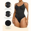 SHAPELLX Womens Shapewear Tummy Control Thong Slimming Body Shaper Seamless Compression Top Waist Boning Corset Bodysuit—Black 38 - 2 of 3