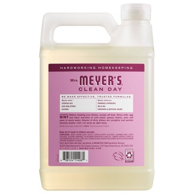Mrs. Meyer's Clean Day Peony Dish Soap Refill - 48 fl oz: Paraben-Free, Phthalate-Free, Liquid Cleanser