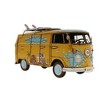 HomeRoots 8" Blue and Yellow Metal Hand Painted c1967 Volkswagen Deluxe Model Car - 4 of 4