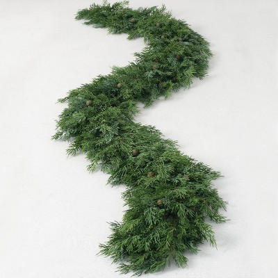Sullivans Artificial Soft Touch Cedar Garland 80"L Green