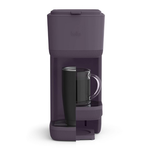 Bella Single serve Coffee Maker Plum 14 Oz Capacity Fits Travel Mug Removable Drip Tray Basket Filter Electric Powered Target