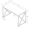 PAGED Simple Modern Computer Desk, 47.25" Home Office Desk with Wooden Desktop and X-design Metal Legs for Office, Study - 4 of 4