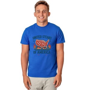 Men's United Steaks of America Patriotic Funny T-Shirt - 1 of 4