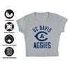 Women's University of California, Davis Large Cap Sleeve Baby Rib Crop Top Athletic Heather - 4 of 4