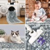 Washable Vintage Rug Non Slip Low Pile Rug Soft Throw Floor Cover Floral Foldable Indoor Carpet for Living Room Bedroom Playroom Nursery - 4 of 4