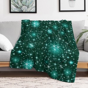 Christmas Star Pattern Christmas Throw Blanket Soft Fleece Christmas Blanket Cozy Flannel Throw for Couch Bed 60x80 inches - 1 of 1