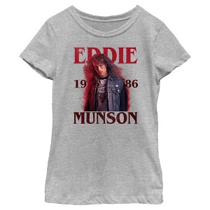 Girl's Stranger Things 1986 Eddie Munson T-Shirt - 1 of 4