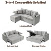 Gymojoy Sofa Bed Sleeper Pull Out 4 in 1 Sleeper Sofa Couches with Storage Cup Holder Side Pocket - 4 of 4