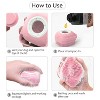 BABYYER Pet Grooming Bath Massage Brush with Soap and Shampoo Dispenser Soft Silicone Bristle for Long Short Haired Dogs Cats Shower - 3 of 4