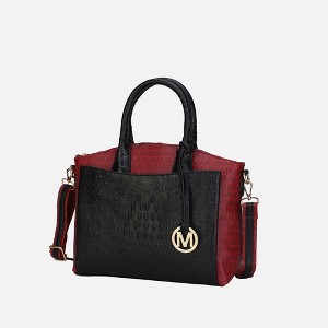 MKF Collection Collins Vegan Leather Handbag Women’s Tote Bag by Mia K - Burgundy - 1 of 4