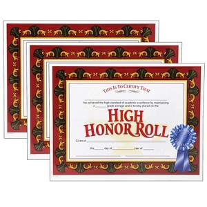 Hayes Publishing High Honor Roll Certificate 30/Pack 3 Packs (H-VA586-3) - 1 of 1
