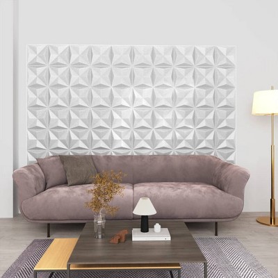 VidaXL 3D Wall Panels 48 pcs 19.7"x19.7" Origami White 129.2 ftÂ²
