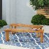 Christopher Knight Home 2pc Roder Outdoor Acacia Dining Bench Sandblasted Natural Brown - 2 of 4