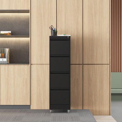 NicBex Locking File Cabinet with Drawers, Metal Space Saving Vertical Cabinet for Home & Office, Fits Letter/A4/Legal Files, Assembly Required, Black