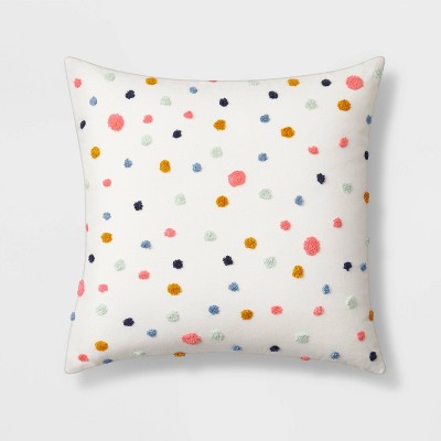 Square Embroidered Dot Throw Pillow - Pillowfort™