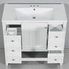 36 Inch Bathroom Vanity with Ceramic Sink, Solid Wood Cabinet, Adjustable Shelf, and Open Bottom Storage,freestanding vanity - 2 of 4