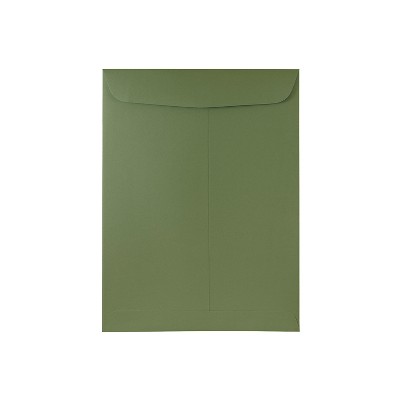 JAM Paper 9 x 12 Open End Catalog Envelopes Olive Green 100/Pack (31287534f)