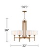 Possini Euro Design Gold Chandelier 32" Wide Modern Glam Double Shade 6-Light Fixture for Dining Room House Foyer Living Room - 4 of 4