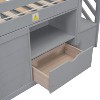 NicBex Twin Low Loft Bed with Stair,Drawer and Shelves for Kids Teens - 4 of 4