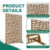TUYOHW Metal Privacy Screen Outdoor, Decorative Privacy Panels, Freestanding Privacy Screen for Patio, Garden, Pool (White Square) - 3 of 4