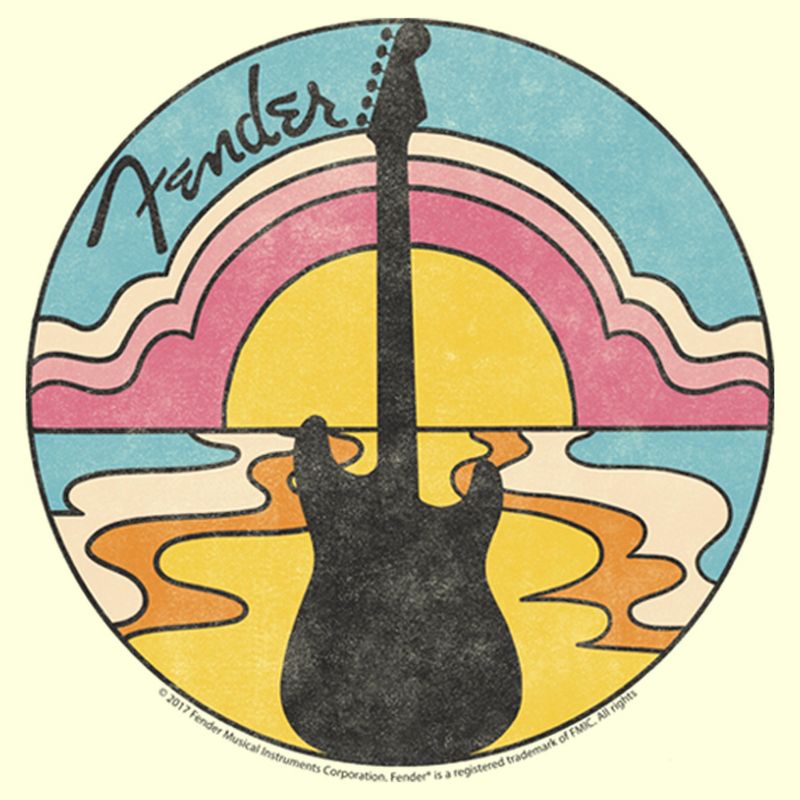 Men's Fender 70s Guitar Silhouette T-Shirt, 2 of 5