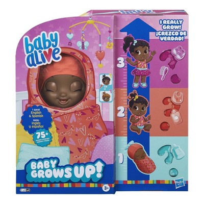 baby grows up doll