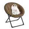 Saucer Chair, Faux Fur Circle Chair, Foldable Lounge Chair for Adults, Teens & Kids, Folding Moon/Mushroom/Round Style Comfy Accent Seat for Bedroom - 4 of 4