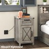 End Table Narrow Side Table with Charging Station, Small Nightstand - 3 of 4