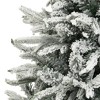 vidaXL LED Artificial Christmas Tree - Flocked Snow, Green, 82.7" - includes Balls & Steel Stand - 4 of 4
