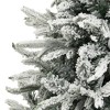 vidaXL LED Artificial Christmas Tree - Flocked Snow, Green, 82.7" - includes Balls & Steel Stand - image 4 of 4