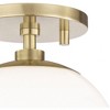 Mitzi Stella 1 - Light Semi-Flush Mount in  Old Bronze White Shade - 4 of 4
