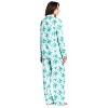 Casual Nights Women's Long Sleeve Notch Collar Floral Pajama Set - 3 of 4