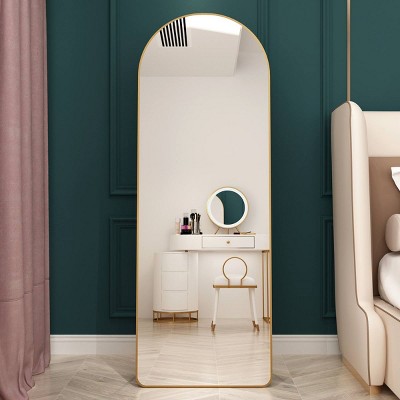 Arched Mirror,Skinny Mirrors With Aluminium Alloy Frame,Dressing Mirror,Mirror Clothing Store,Full Length Mirror With Stand-The Pop Home