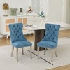 TOBILI High-end Tufted Solid Wood Contemporary Velvet Upholstered Dining Chair with Chrome Stainless Steel Plating Legs,Set of 2 - 2 of 4