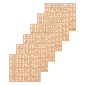 Unique Bargains 3D Small Self-Adhesive 1 to 9  Number Resin Sticker 6 Sheets - 1 of 4