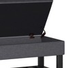 CAVINAS Faux Leather Storage Ottoman Bench with Open Slat Bottom Shelf,Upholstered Storage Ottoman,Storage Benches for Living Room,Bedroom - 4 of 4