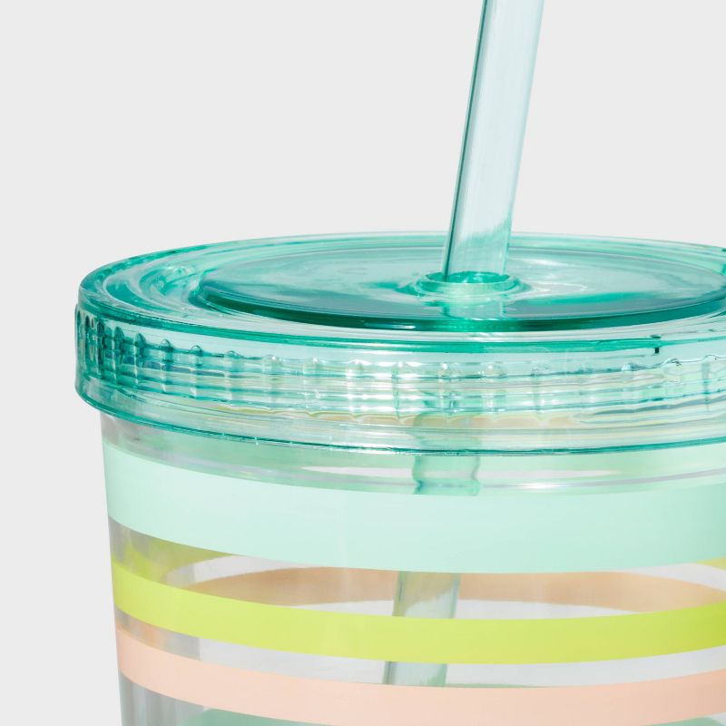23oz Striped Tumbler with Straw - Sun Squad&#8482;, 3 of 4