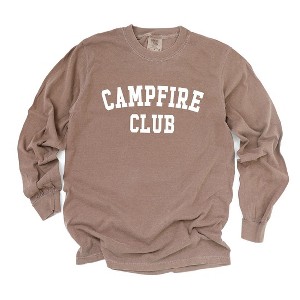 Simply Sage Market Women's Campfire Club Long Sleeve Garment Dyed Tee - 1 of 2