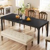 Vynxaria Large Rectangle Dining Table, Modern Kitchen Dinner Table for Family Gatherings, Dining Room Furniture - 3 of 4