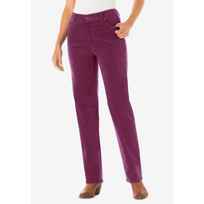 Woman Within Plus Size Tall Corduroy Straight Leg Stretch Pant