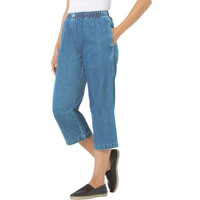 Woman Within Women's Plus Size 7-Day Denim Capri