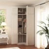 FUFU&GAGA Modern Simple Wardrobe Frosted Glass Door Combination Clothes Storage Cabinet White - 3 of 4