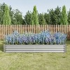 Rectangle Metal Raised Bed Garden,Metal Plant Pots Outdoor with Open Bottom Design,Garden Planter Boxes for Flowers,Vegetables-Coolbibila - 3 of 4