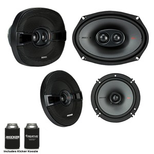 Kicker Speaker Bundle - A pair of Kicker 6.5 Inch & a pair of 6x9" KS-Series Speakers, KSC6504 & KSC69304 - 1 of 4
