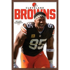Trends International NFL Cleveland Browns - Myles Garrett Feature Series 25 Framed Wall Poster Prints - 1 of 4