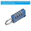 Unique Bargains Locker Luggage Bike 4 Digit Combination Lock with Security Cable Set - 4 of 4
